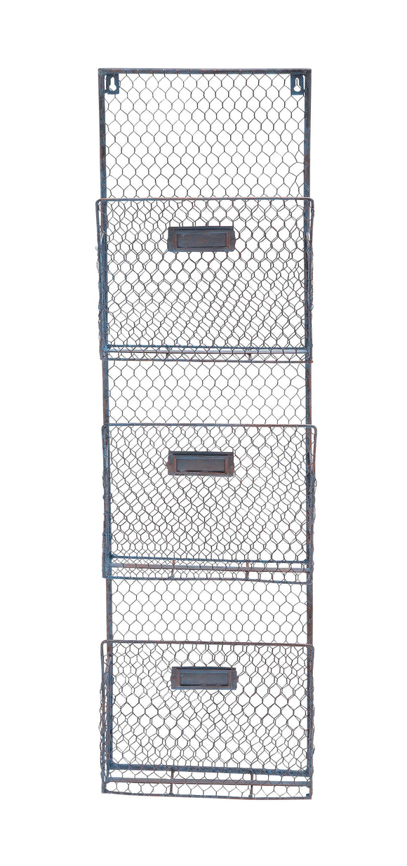 Creative Styled Gray Polished Wire Wall Baskets