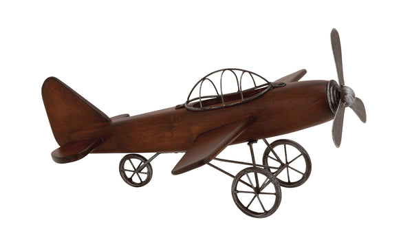 Fascinating Styled Wood Metal Airplane