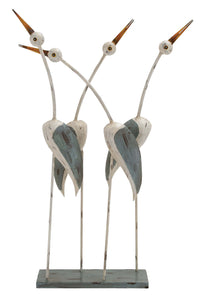 Creative Styled Beautiful Metal 4 Cranes on Stand