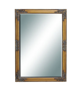 Beveled Mirror in Intricate Baroque Style accents