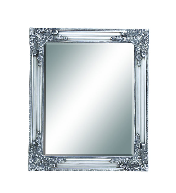 Wood Beveled Mirror in Baroque Style accents