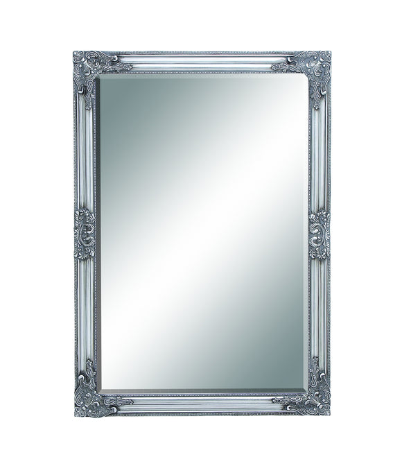 Beveled Mirror with Baroque Style Leaf and Floral accents