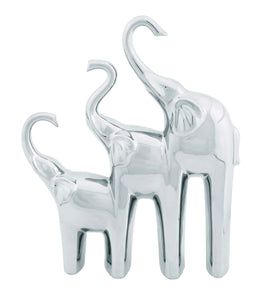 Ceramic Trio Elephant Home Decor for Modern Homes (Set of 3)