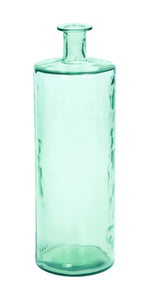 Stylish Glass Vase Cylindrical Shape with a Fluted Neck