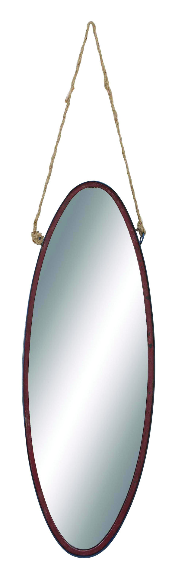 Geometric Shaped Metal Rope Wall Mirror in Modern Finesse