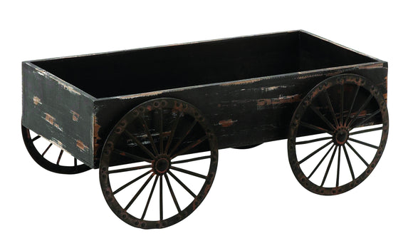 Wood Decor Cart in Light Grey Background with Royalty Look