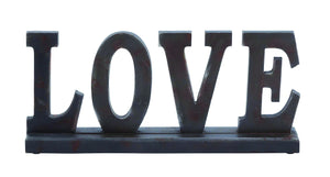 Wooden "Love" Table Top with Intricate Detailing