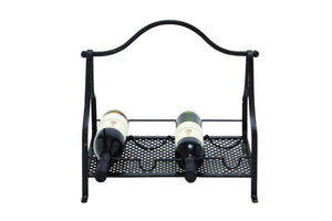 Portable Classy Black Metal Wine Holder