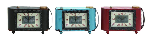 Patrice Assorted fancy multihued table clock