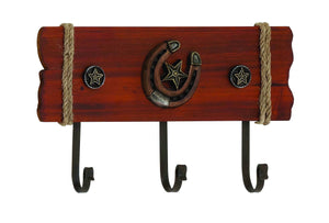 Cowboy Themed Stylish Wooden Metal Wall Hook