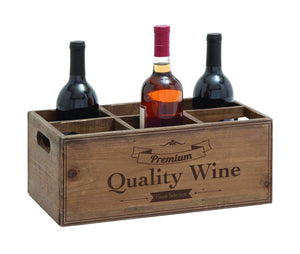 Wooden Box Style Classy Portable Wine Holder