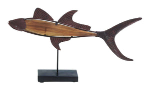 Taxlgoton Fancy metal wood fish décor