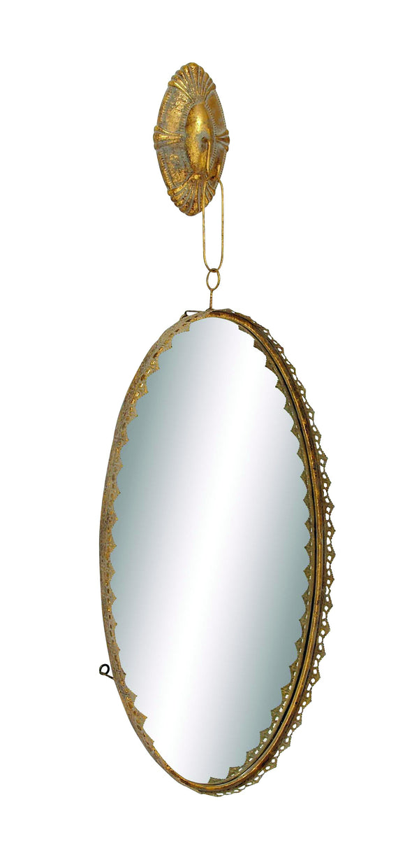 Classy metal Solaris hanging mirror