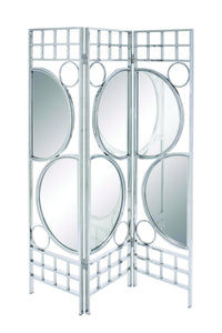 Ningde Stylish and Sleek Metal Mirror 3 Panel Screen