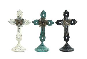 Divine Antique Styled Metal Cross 3 Assorted