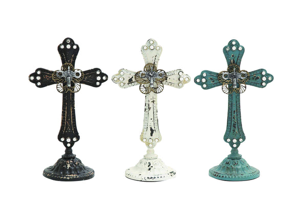 Fascinating Styled Spiritual Metal Cross 3 Assorted