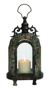 Customary Styled Metal Glass Lantern