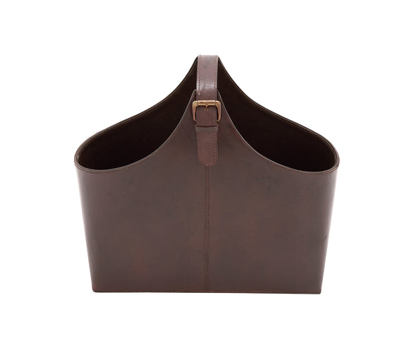 The Stunning Wood Real Leather Magazine Holder