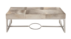 The Simple Stainless Steel Real Leather Bench