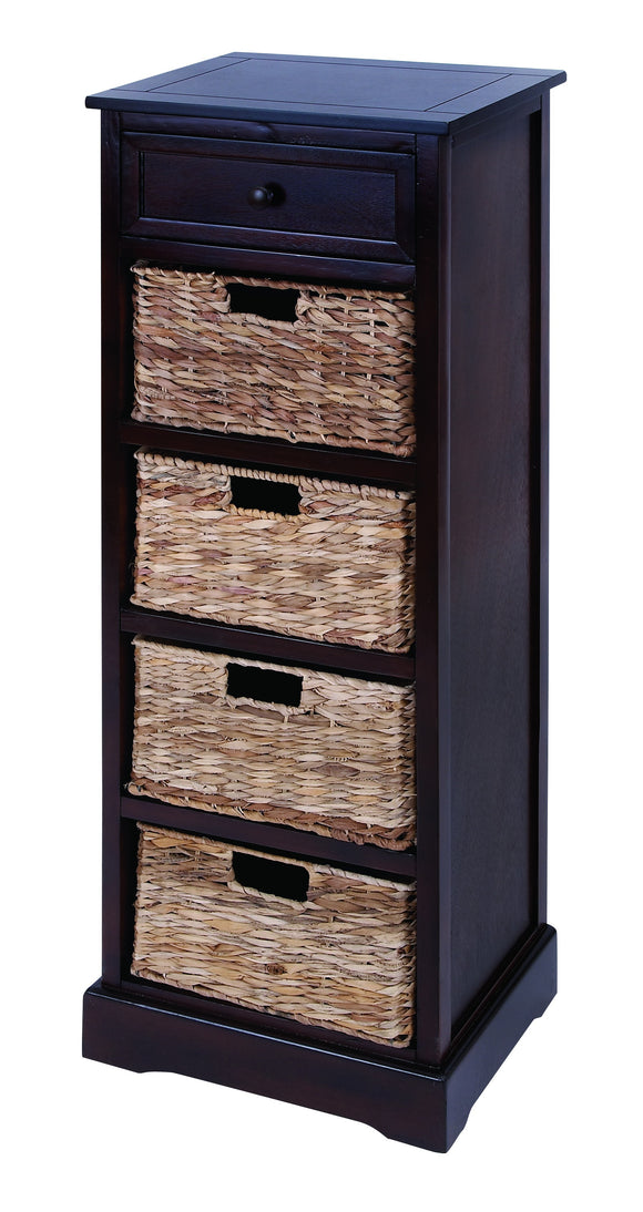 Mastercraft Cabinet With 4 Vertical Wicker Baskets