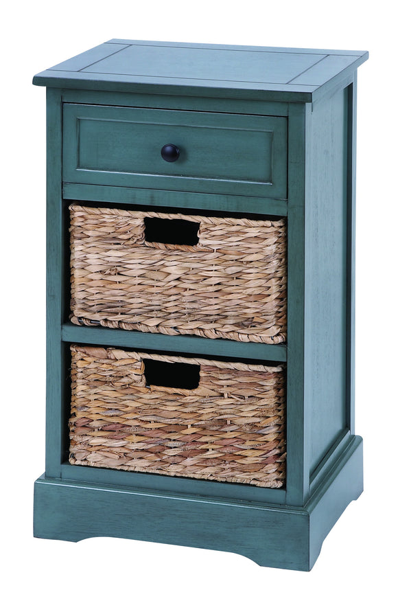 Woodcraft Life Style Cabinet With 2 Wicker Baskets