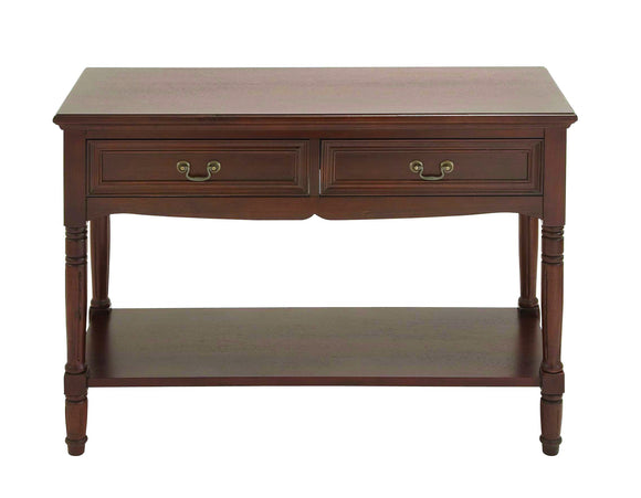 Wood Console in Brown Color with High Glossy Lacquer