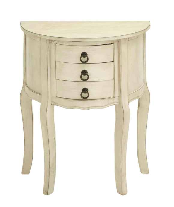 Wood Night Stand in off White Shade and Smooth Finish