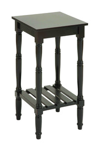 Square Side Table in Dark Chocolate Color with Smooth Finish