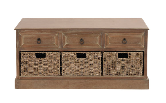 The Rural Wood 3 Basket Chest