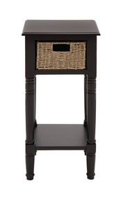 The Dense Wood Basket Accent Table