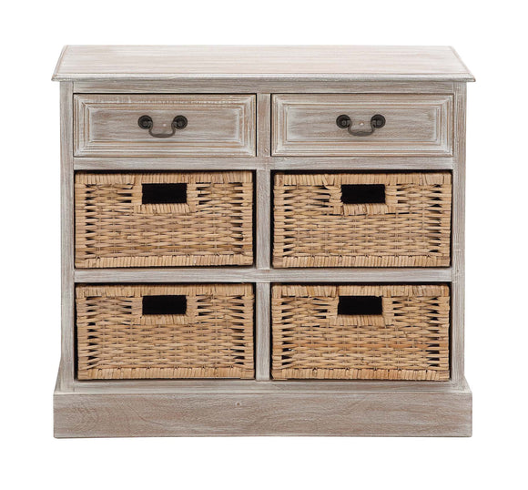 The Rural Wood 4 Basket Chest