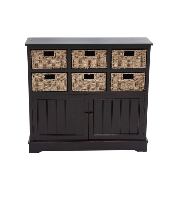 The Posh Wood 6 Basket Cabinet