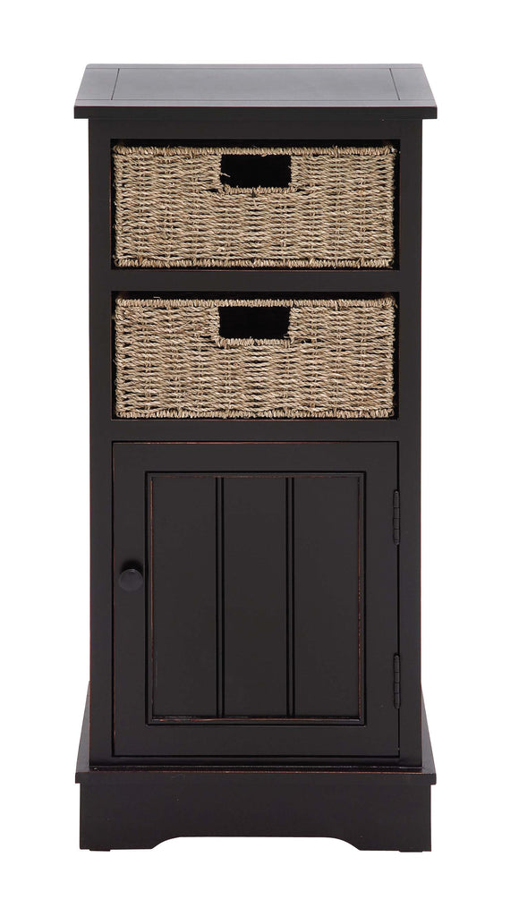 The Stylish Wood 2 Basket Cabinet