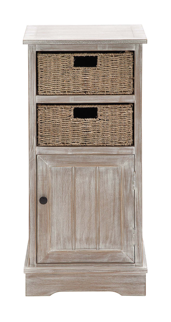 The Rural Wood 2 Basket Cabinet