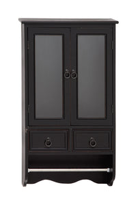 The Attractive Wood Glass Wall Cabinet