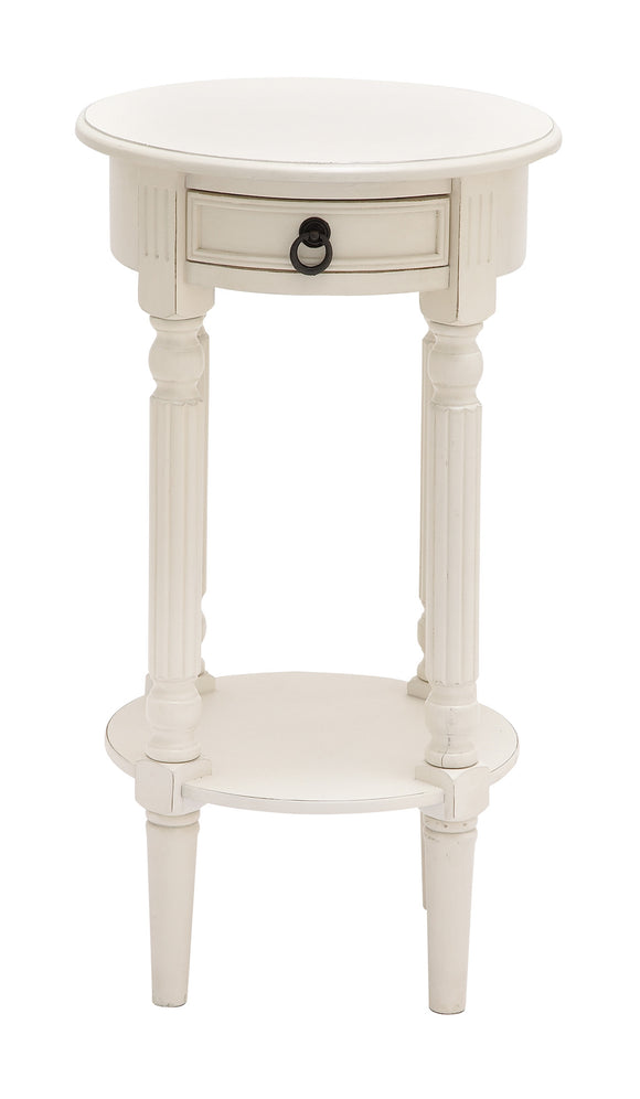 The White Wood Accent Table