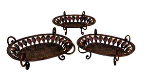 METAL TRAY SET OF 3 TO BE A STYLISH HOST