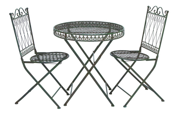 Metal Bistro with Metallic Finish - Set of 3