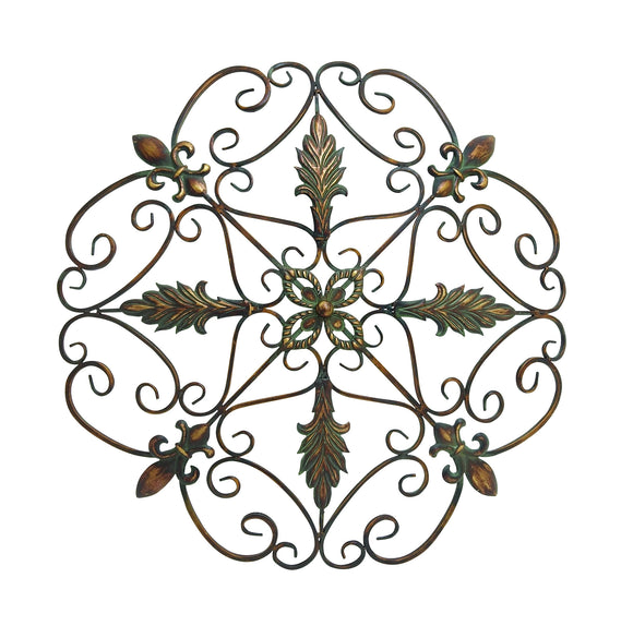 Elegant and Antique Themed Metal Wall Decorative