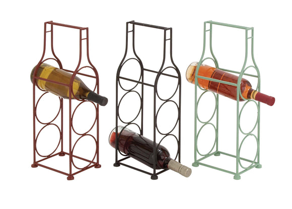 The Simple Metal Wine Holder 3 Assorted