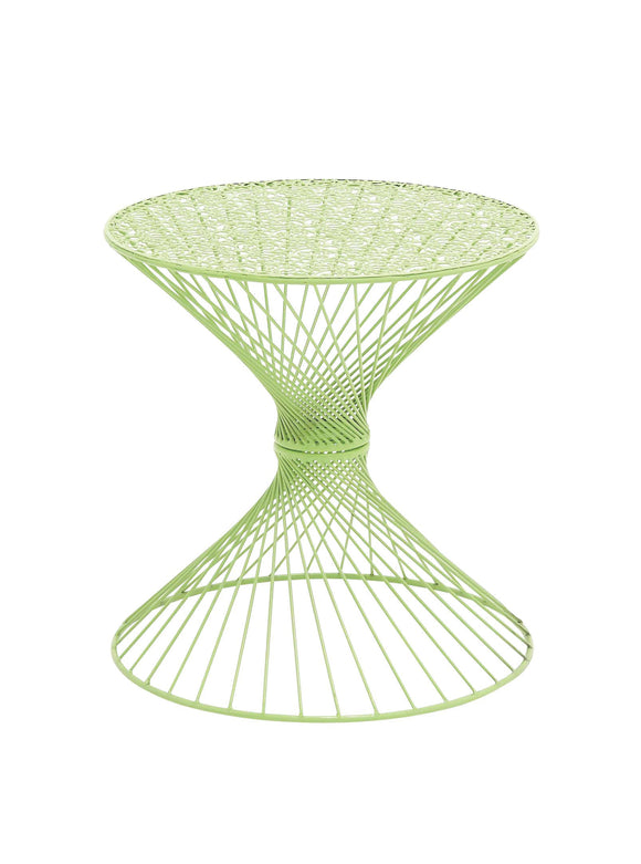 Mesmerizing Styled Metal Green Accent Table