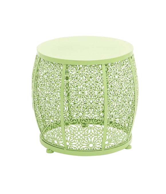 The Lovely Metal Green Accent Table