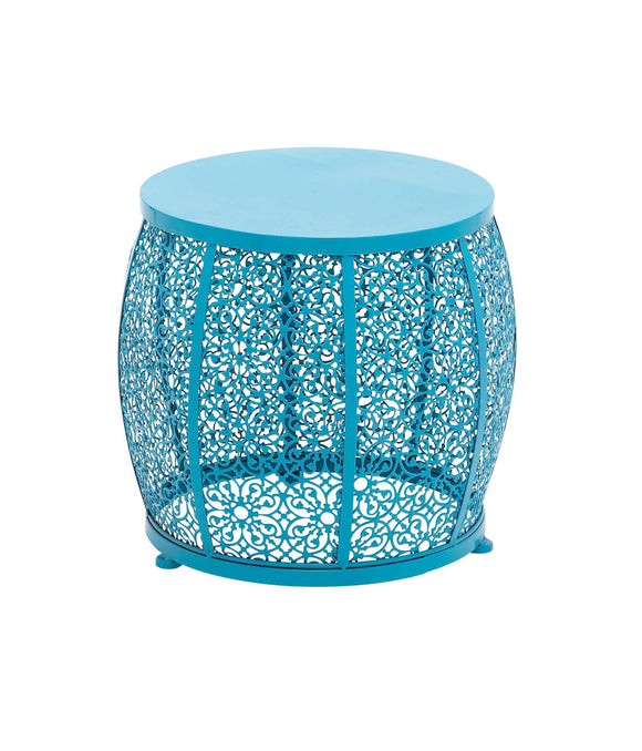 The Delightful Metal Blue Accent Table