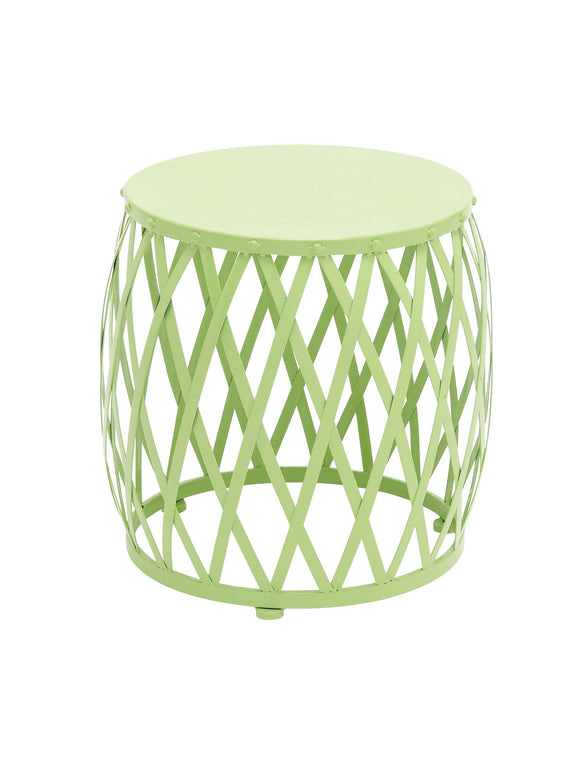 The Different Metal Green Accent Table