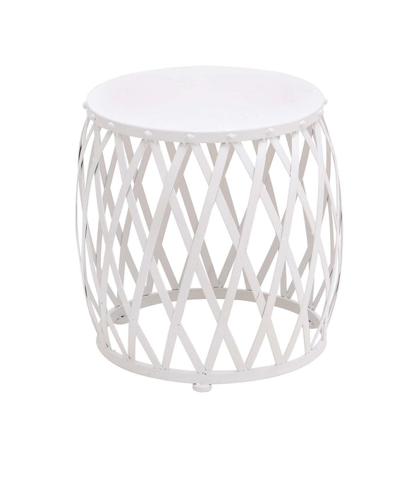 The Angelic Metal White Accent Table