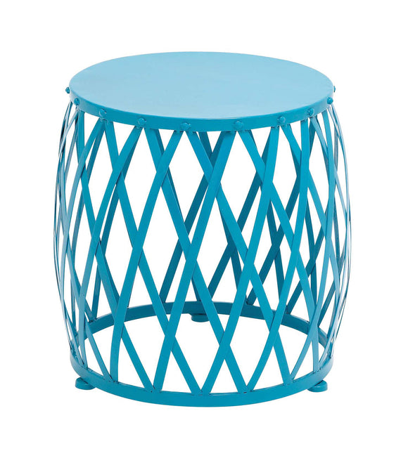 The Bright Metal Blue Accent Table