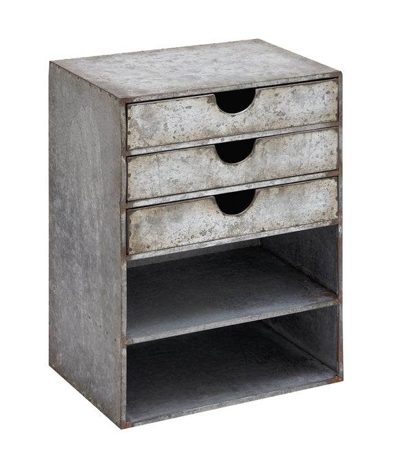 Fascinating Stylish Metal Shelf with Drawers