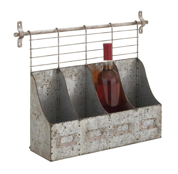 Customary Styled Metal Wall Rack