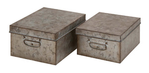 Rusty and Classic Set of 2 Metal Boxes