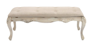 The Heavenly Wood Fabric Bench